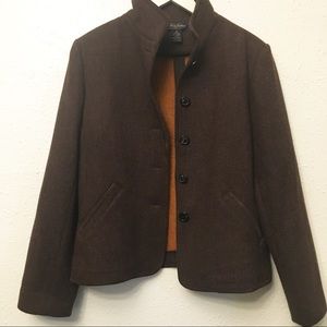 Brooks Brothers Women’s 12 Tweed Riding Jacket Blazer Italian Wool Angora Blend